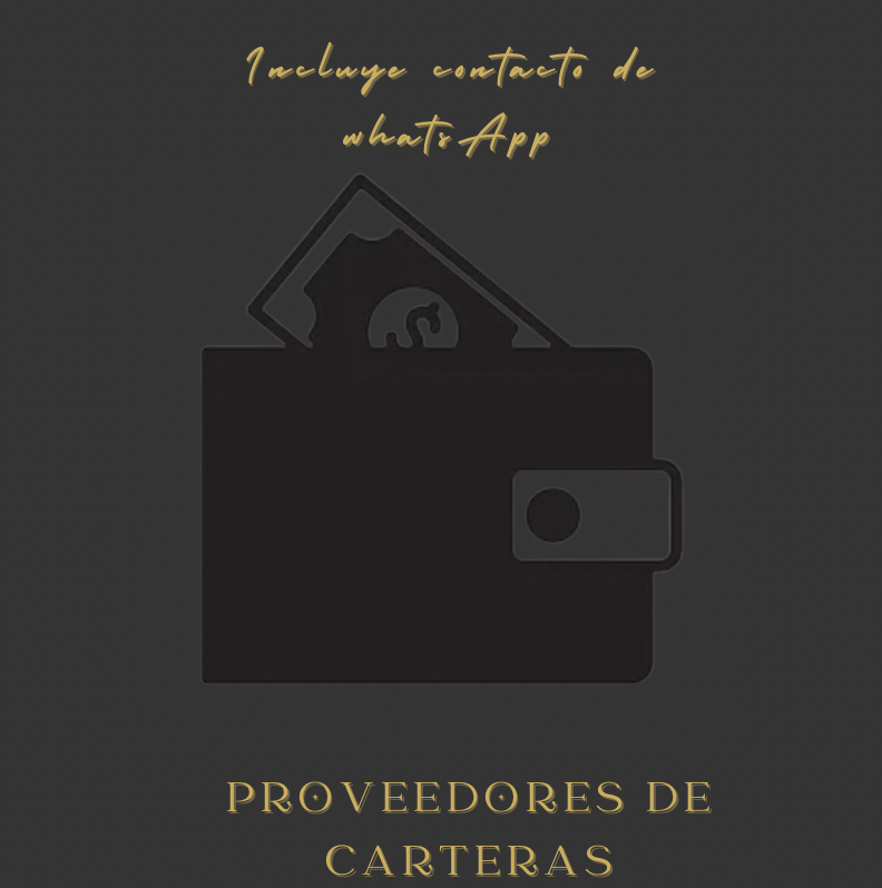 PROVEEDORES DE CARTERAS